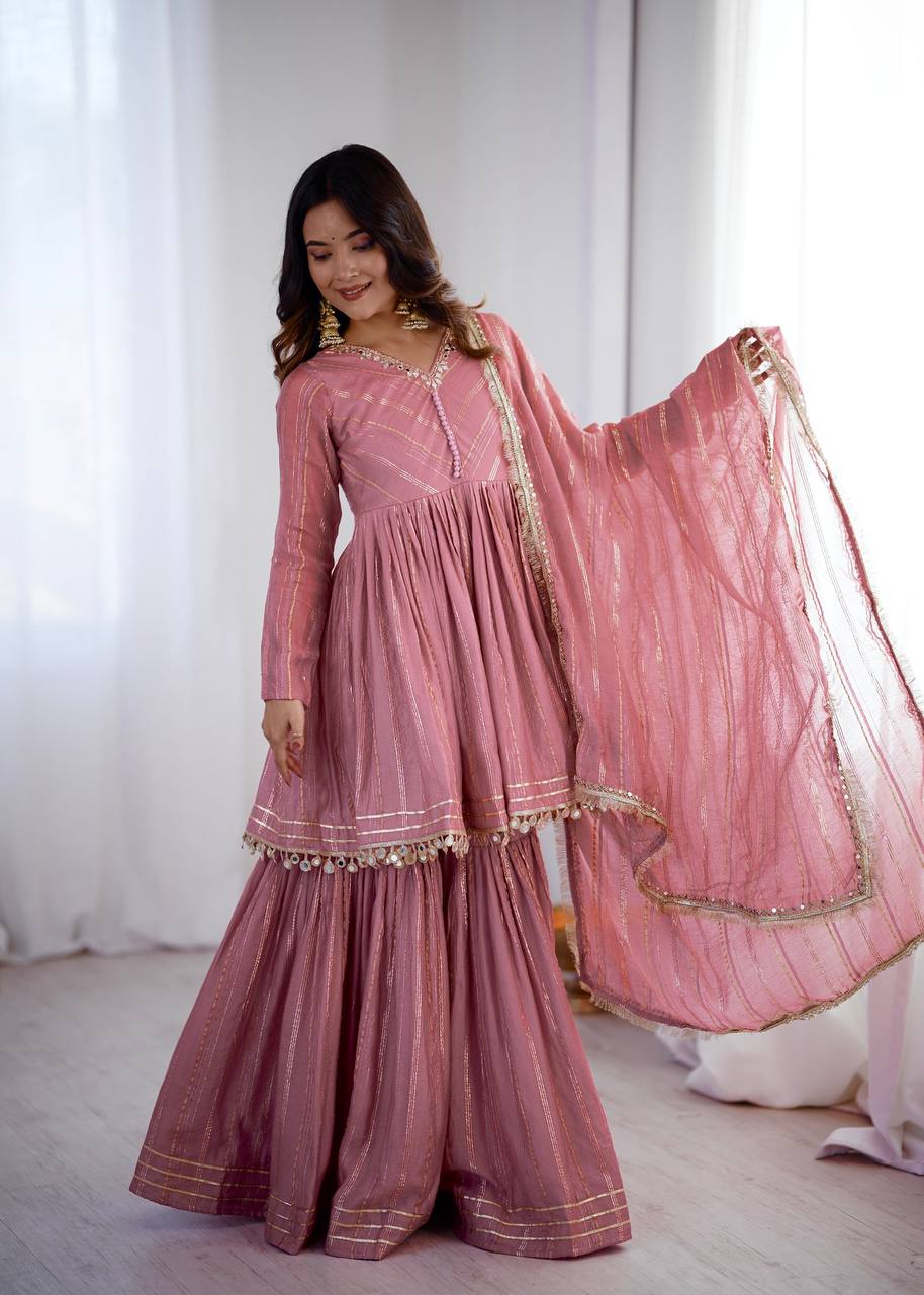 Sharvi Designer woven sharara set