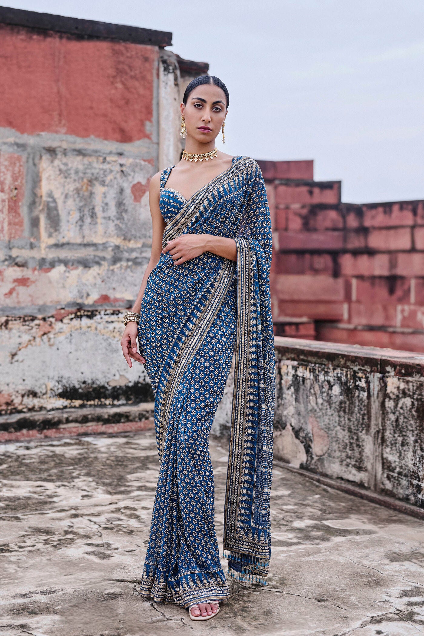 Kareena Kapoor Blue Designer Saree