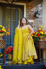 Mehwar Yellow Wedding Wear Suit Set
