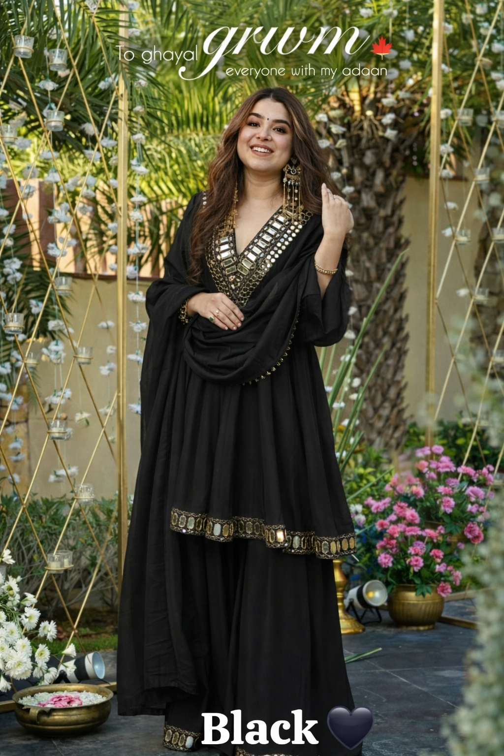 Ivory Shishmahal Palazzo Suit