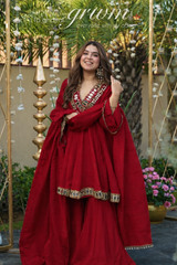 Ivory Shishmahal Palazzo Suit