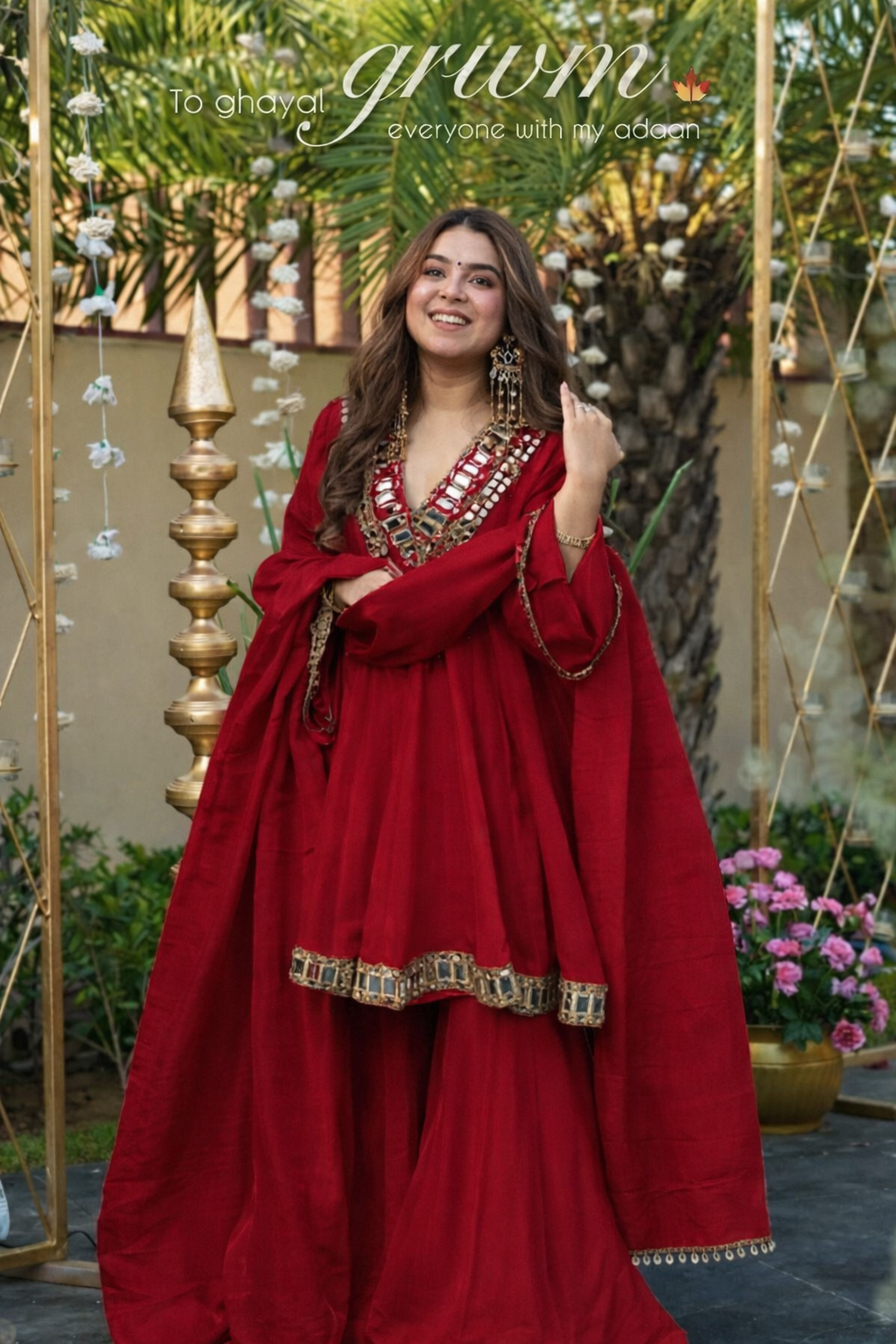 Ivory Shishmahal Palazzo Suit