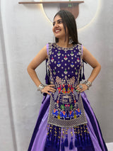 Navratri Crop Top Designer Lehenga Choli With Shrug