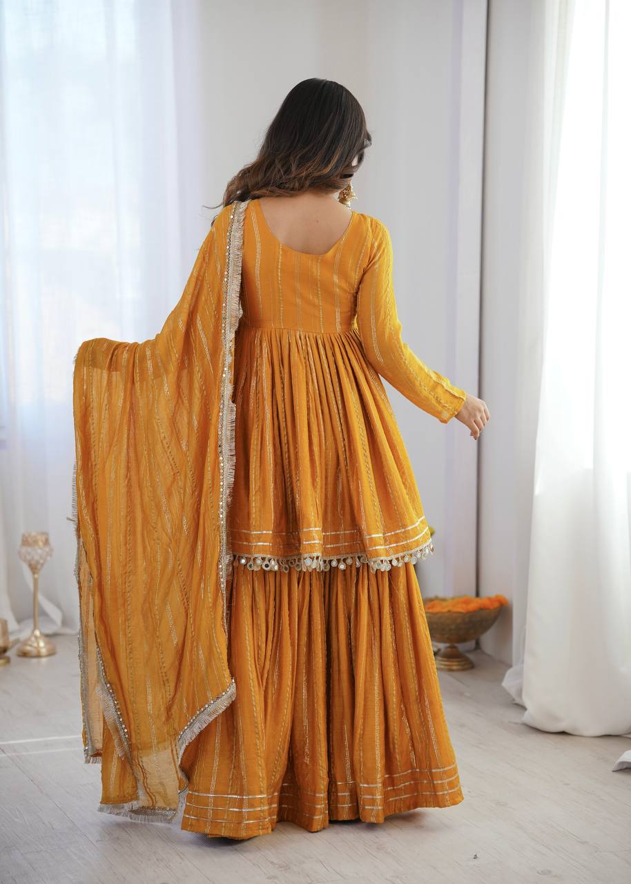 Sharvi Designer woven sharara set