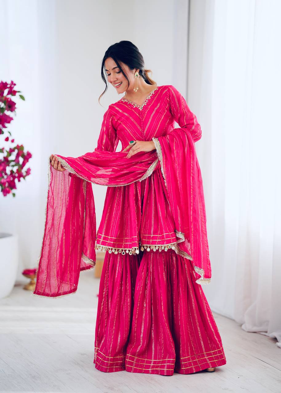 Sharvi Designer woven sharara set