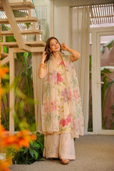ZANSHI FLORAL HEAVY WEDDING KURTA SET