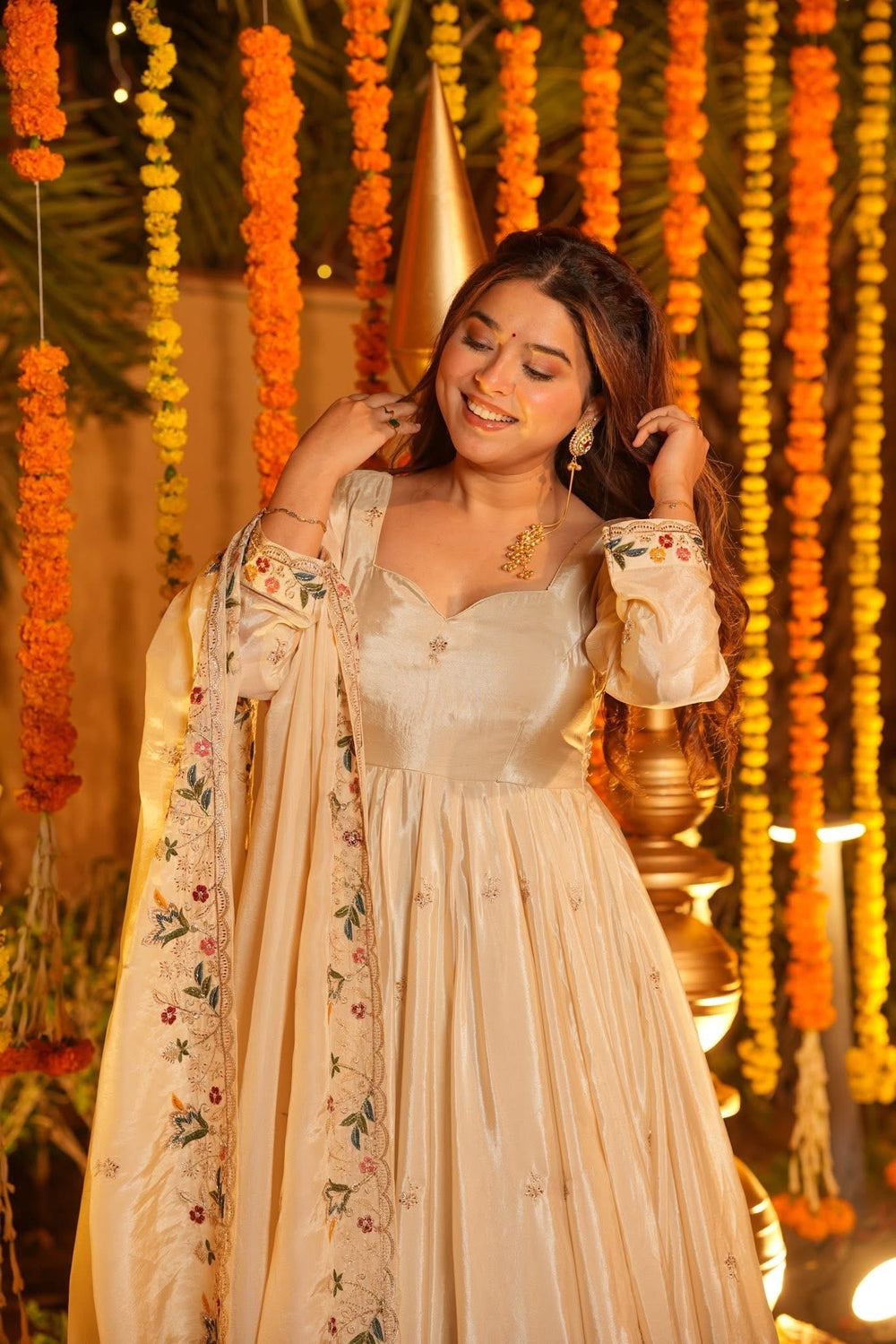 Emani Floral Anarkali Suit Set