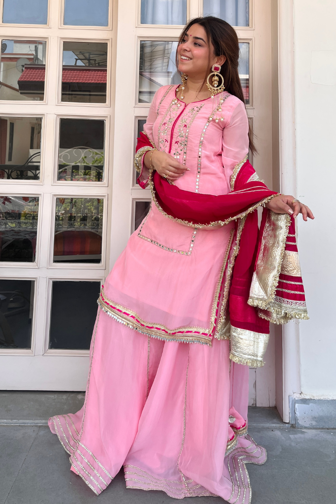 Neha Bhandari Sunshine Yellow Sharara Set