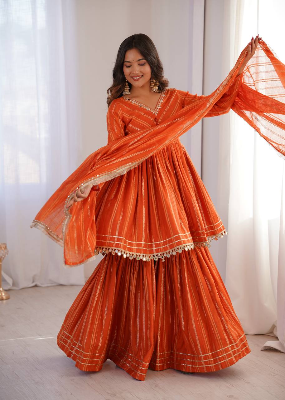 Sharvi Designer woven sharara set