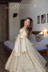 Luxe Ivory Designer Anarkali Suits