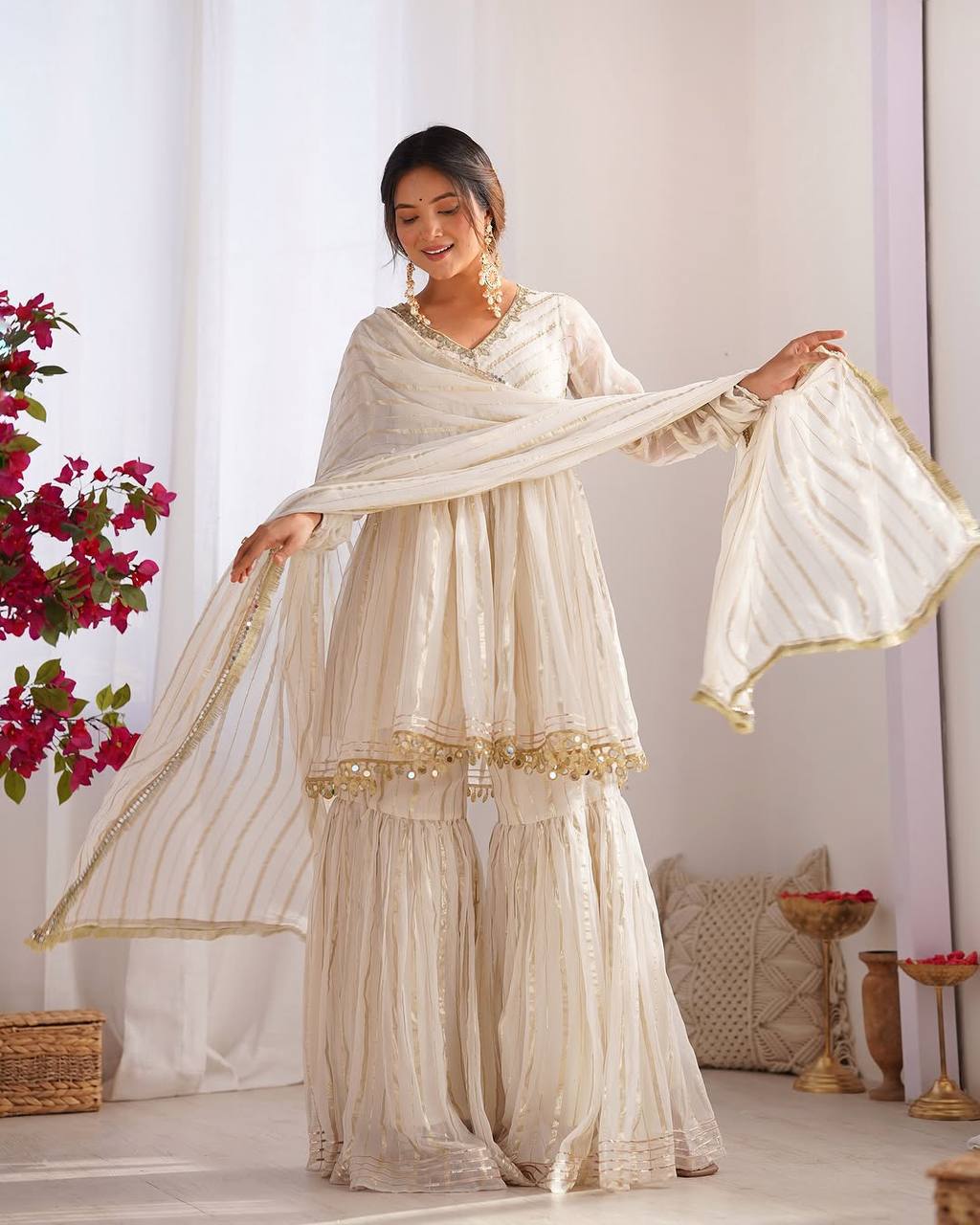 Sharvi Designer woven sharara set