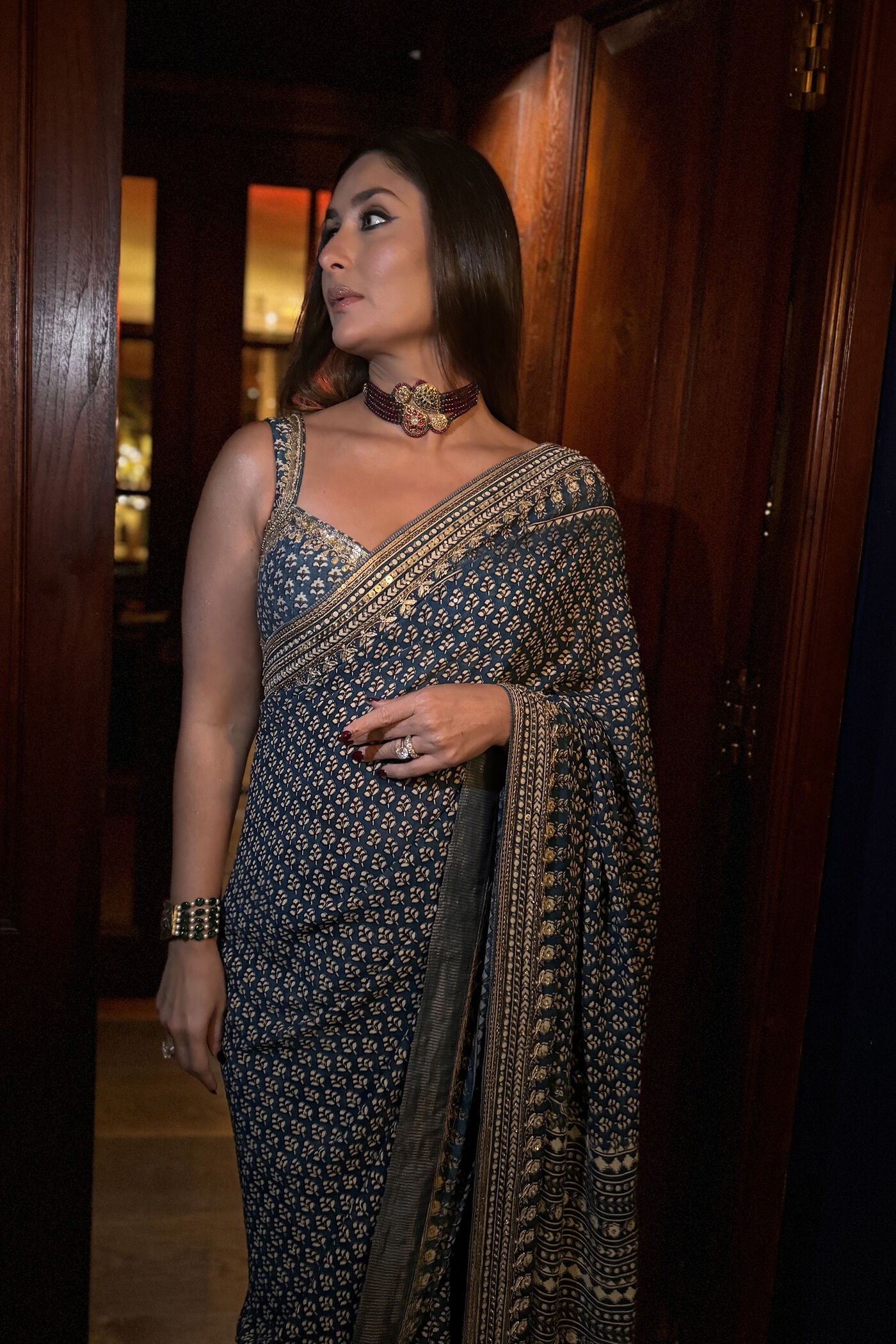 Kareena Kapoor Blue Designer Saree