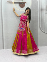 Navratri Crop Top Designer Lehenga Choli With Shrug