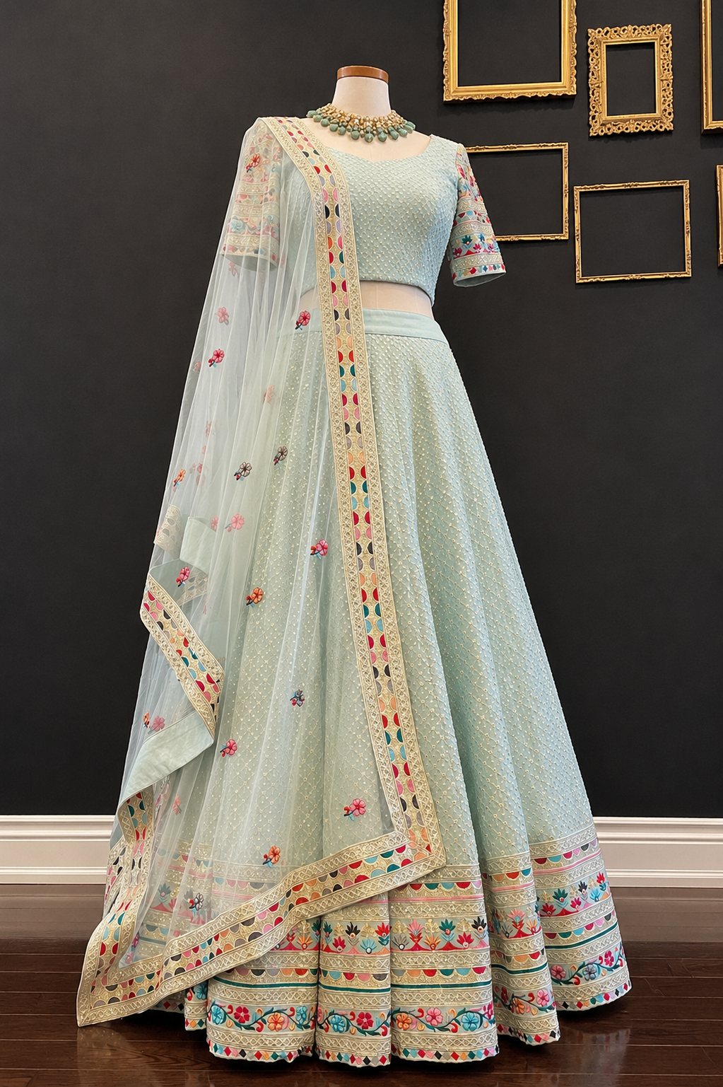 Skyblue color Designer Lehenga choli for Wedding & Engagement Function