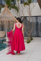 Gorgeous Roman Silk Anarkali Suit Set