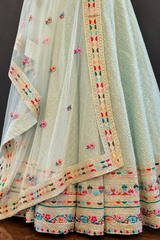 Skyblue color Designer Lehenga choli for Wedding & Engagement Function