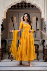 Sargun Yellow Jacquard Suit Set