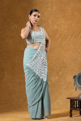 Peacock Pre-drape Readytowear Saree