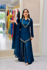 Beutuful Unique Mirror Work Kurta Palazzo Set