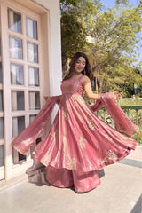 Raktima Anarkali Silk Suit Set