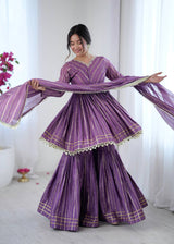 Sharvi Designer woven sharara set