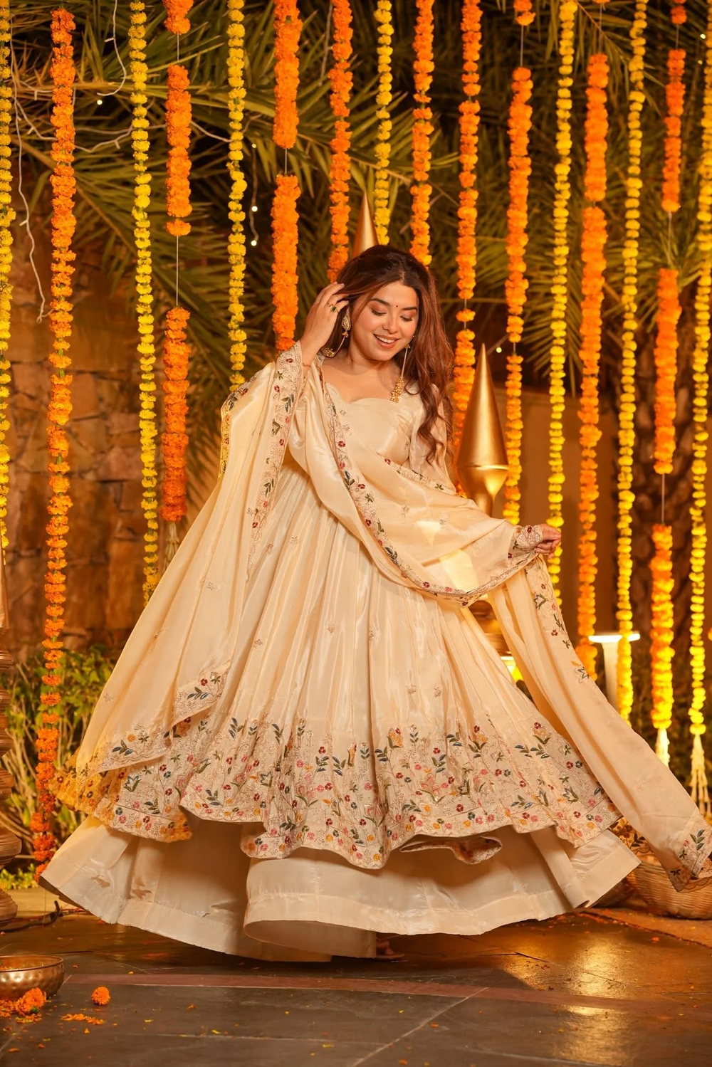 Emani Floral Anarkali Suit Set