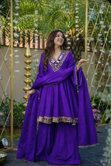 Ivory Shishmahal Palazzo Suit