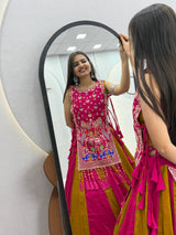 Navratri Crop Top Designer Lehenga Choli With Shrug