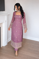 ADAA EMBROIDERED SEQUENCE SUIT SET