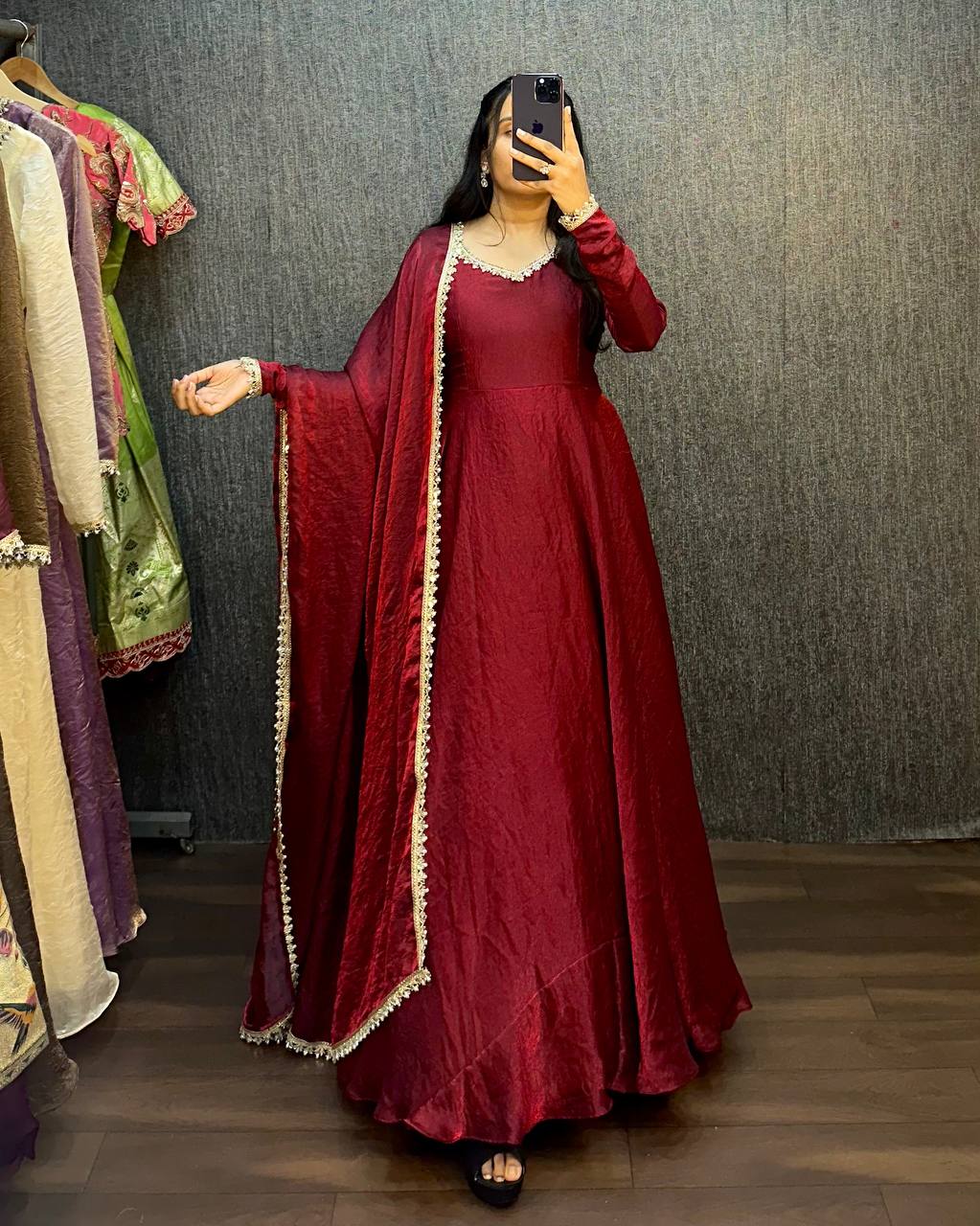 Elegant Anarkali Suit Set For Wedding & Festive Ethnic Wear