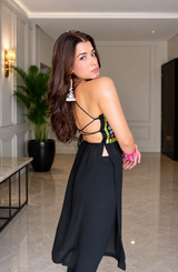 Elegant Black Backless Navratri Kurta Set