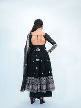 Anarkali Suit With Duppata & Plazo Festive Wear Set