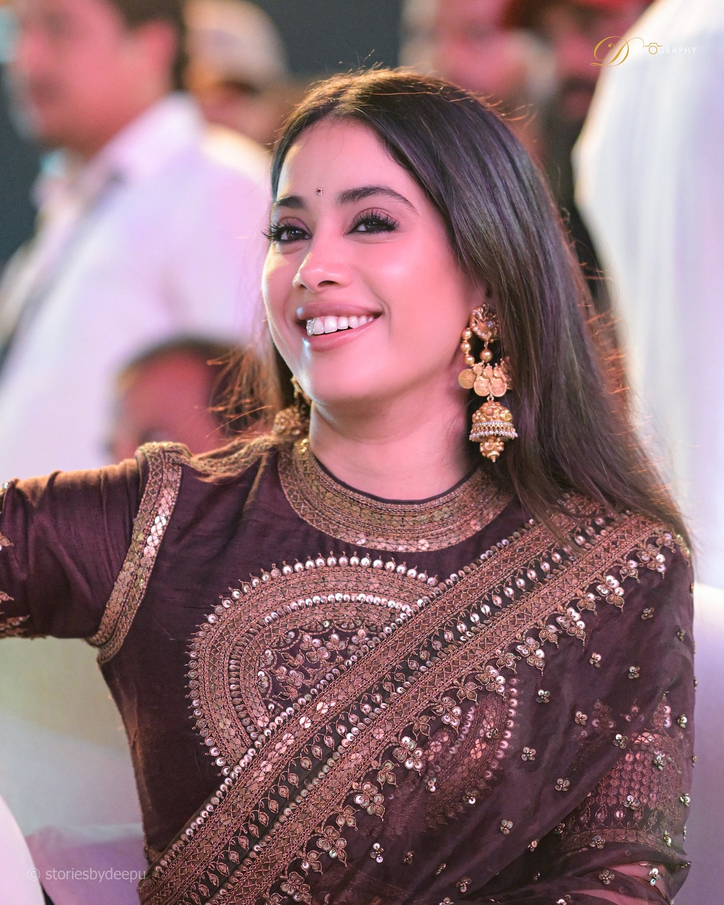 Jhanvi Kapoor Peddi Beautiful Saree