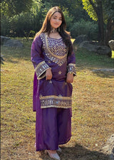 Trendy Real Mirror Work Plazzo Suits