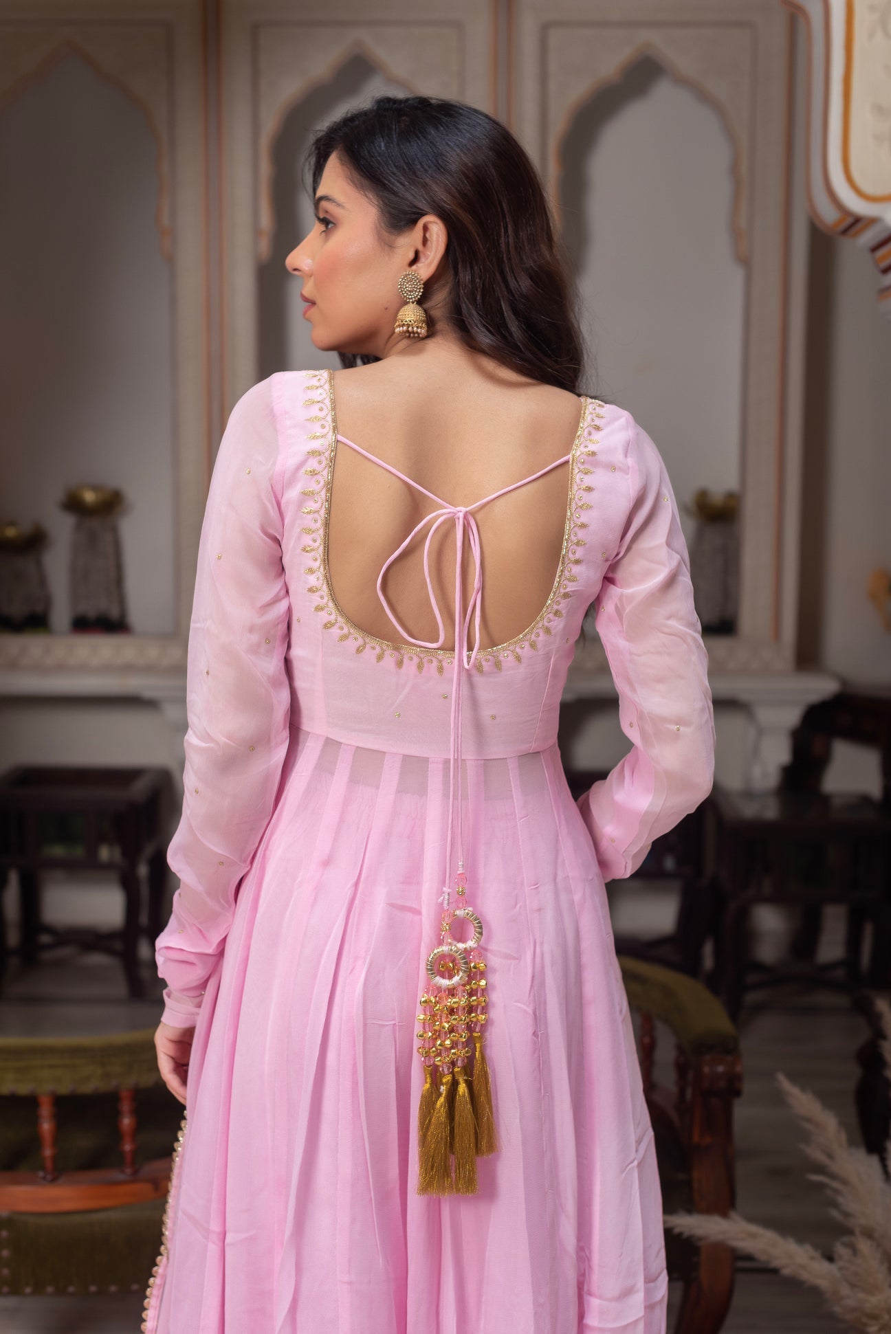 Katha Baby Pink Hand Work Suit Set