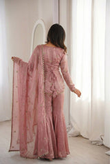 Modern Style Fendy Silk Sharara Set