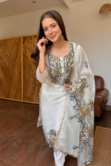 Sunehri Floral Embroidered Suit Set