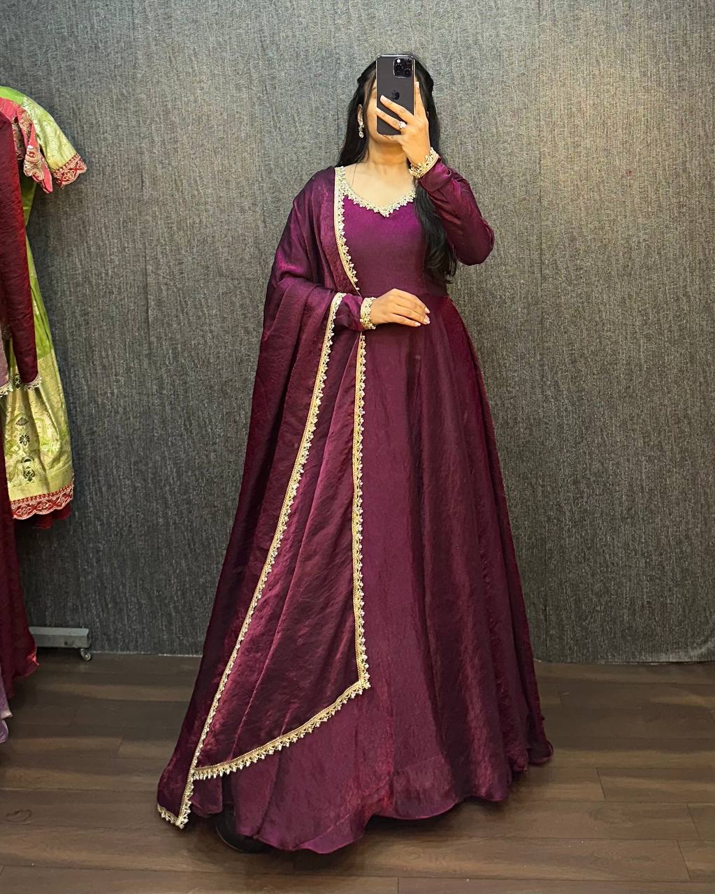 Elegant Anarkali Suit Set For Wedding & Festive Ethnic Wear
