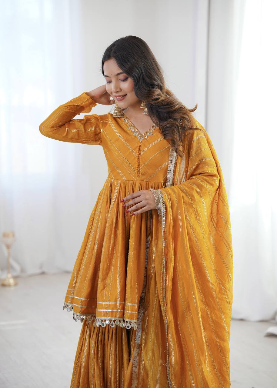 Sharvi Designer woven sharara set