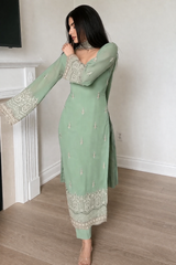 ADAA EMBROIDERED SEQUENCE SUIT SET