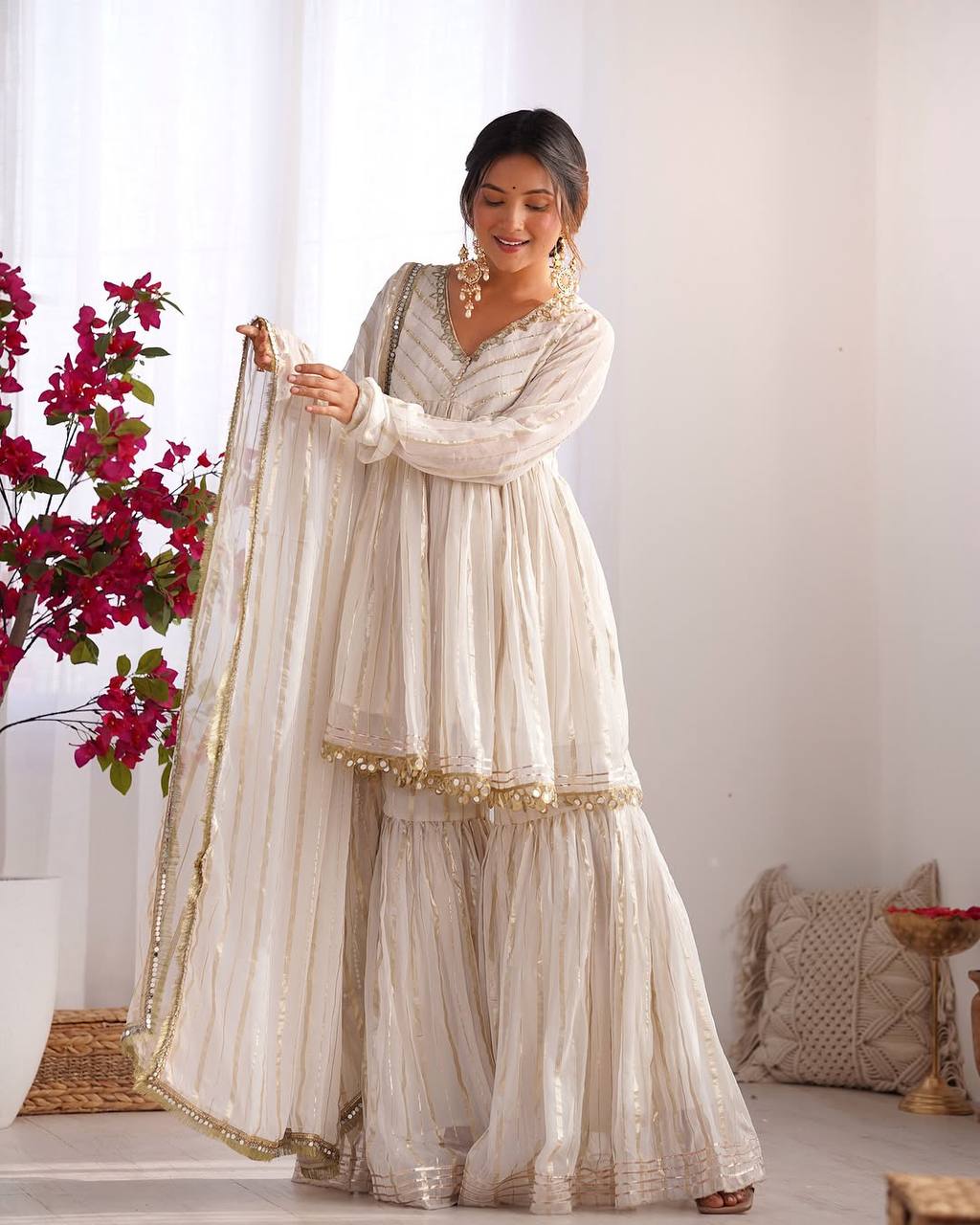 Sharvi Designer woven sharara set