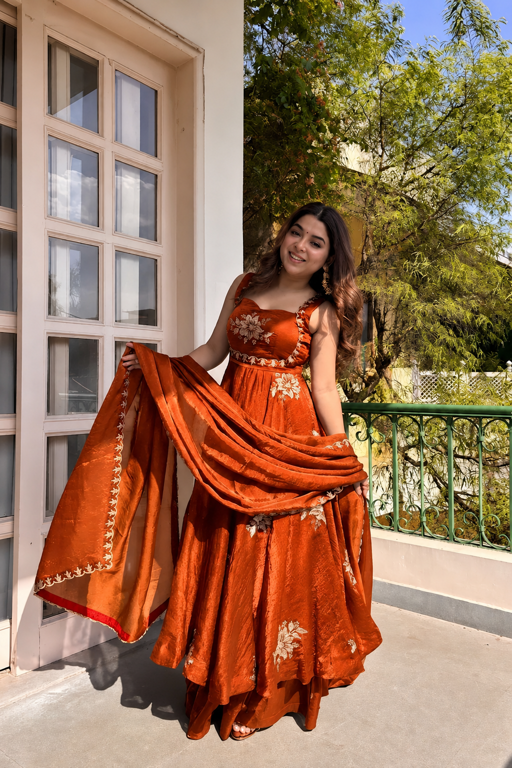 Raktima Anarkali Silk Suit Set