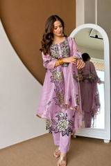 Sunehri Floral Embroidered Suit Set