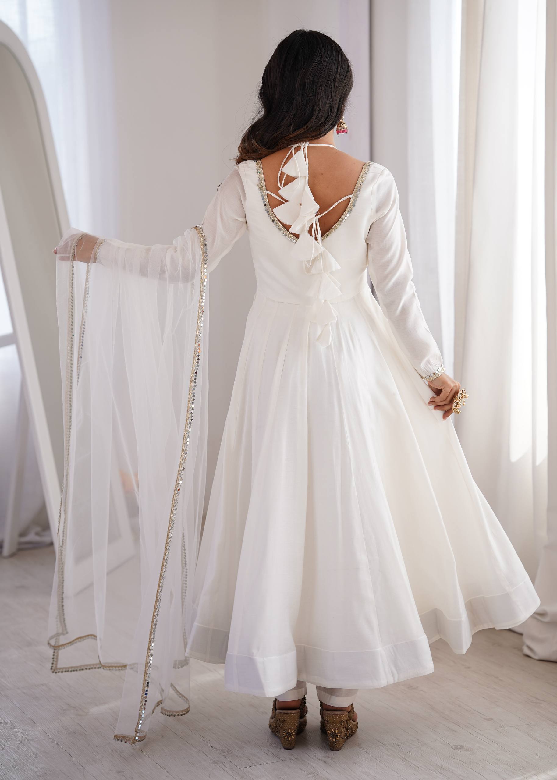 Festive Anarkli Suits with Fency Neck design