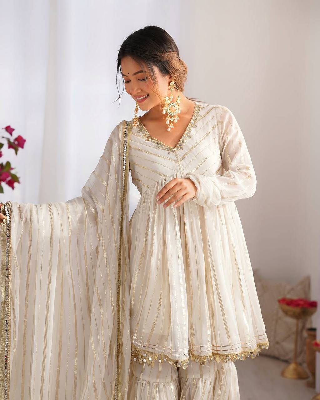 Sharvi Designer woven sharara set