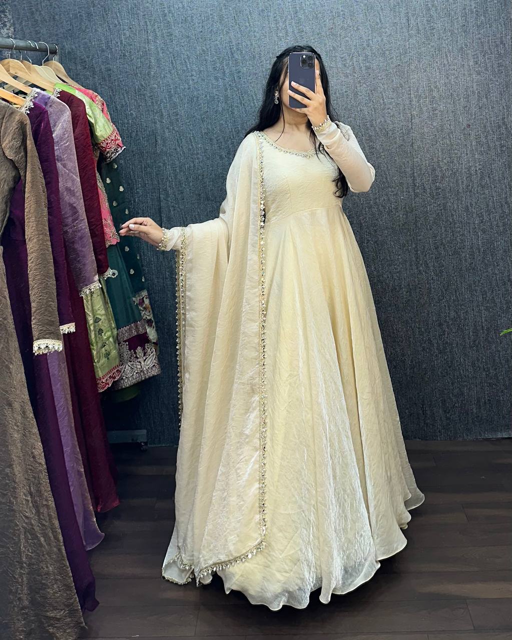 Elegant Anarkali Suit Set For Wedding & Festive Ethnic Wear