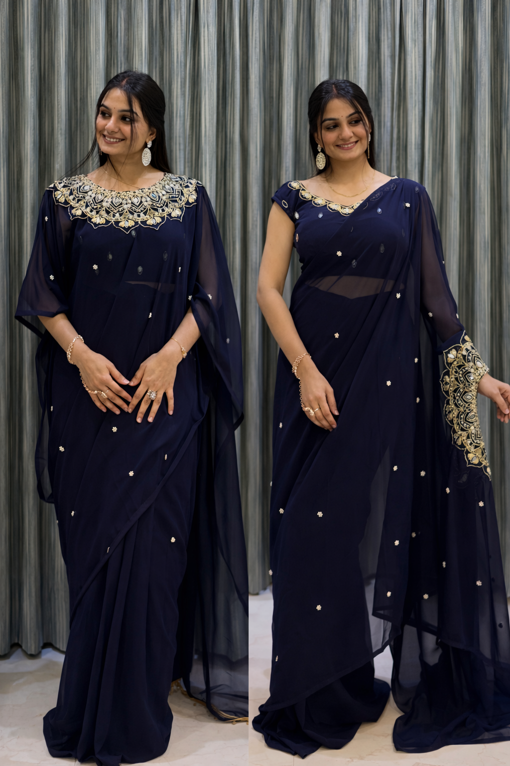 Prami Bhati Kaftan & Handsfree  Saree
