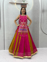Navratri Crop Top Designer Lehenga Choli With Shrug