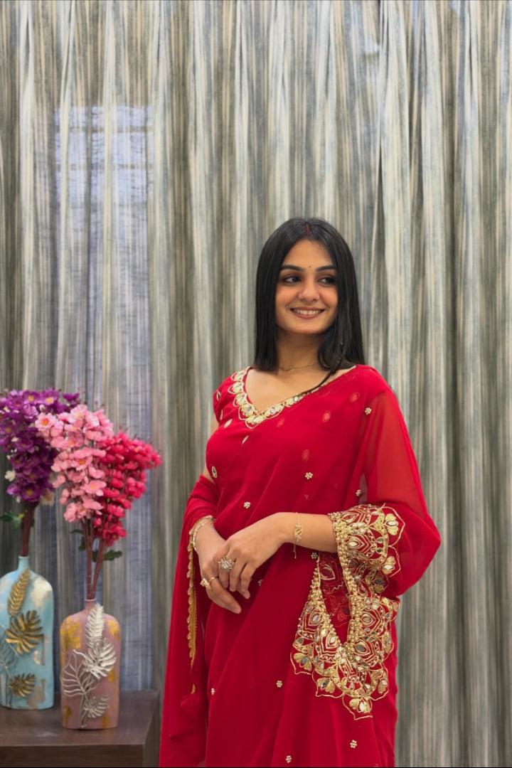 Red Saree
