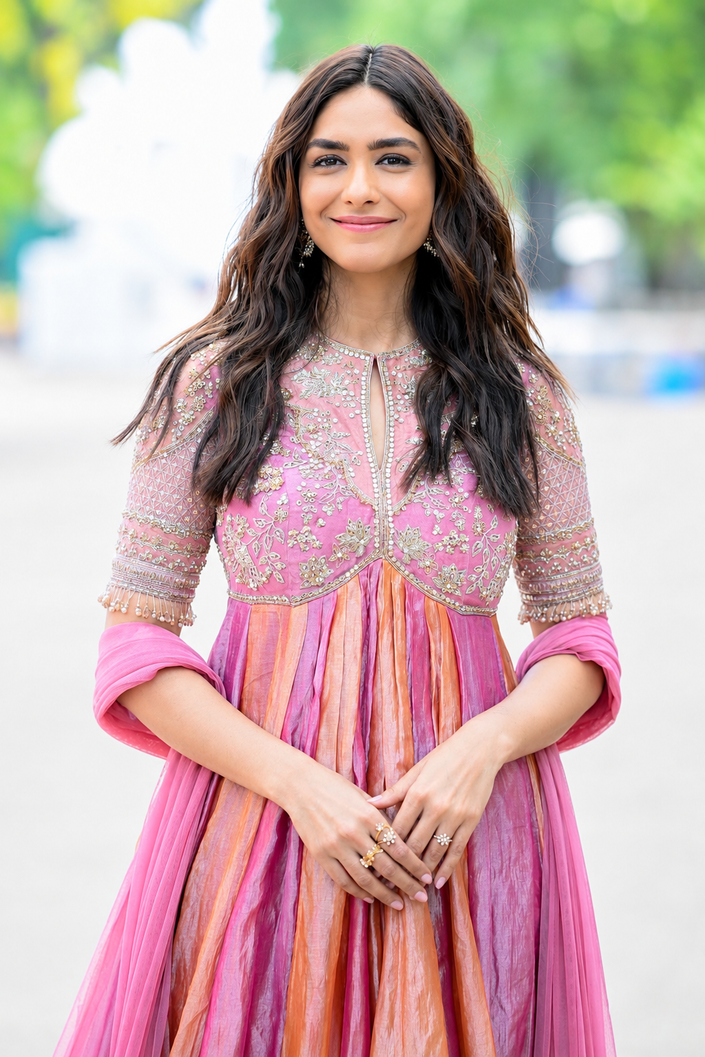Mrunal Thakur Inspired Bollywood Designer Gown Set